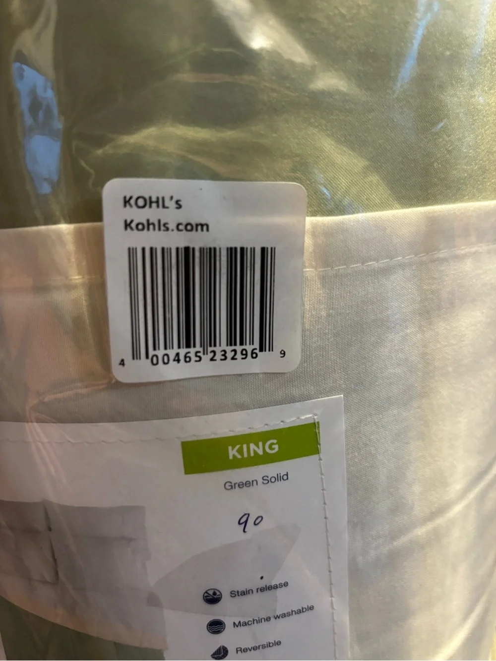 The Big One Light Sage Green Reversible Down Alternative Comforter